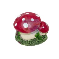 Mushroom House With Pet - Red