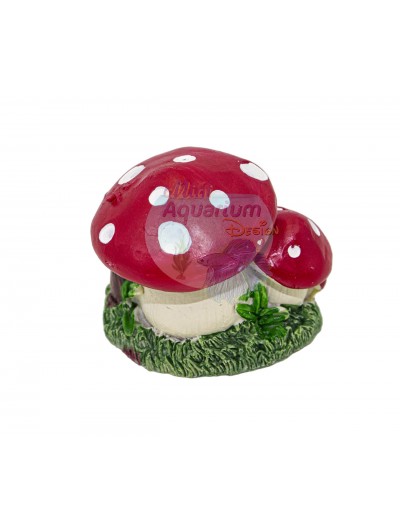Mushroom House With Pet - Red