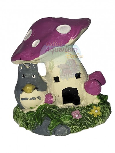 Mushroom House With Totoro - Purple