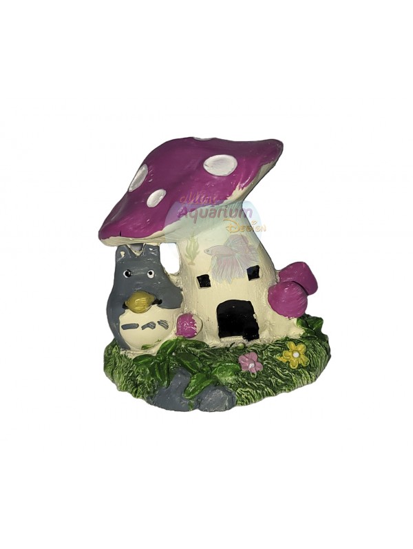 Mushroom House With Totoro - Purple