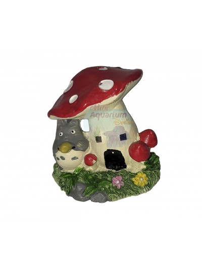 Mushroom House With Totoro - Red