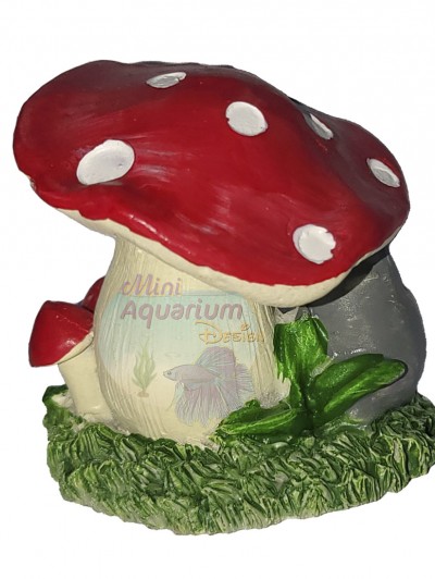Mushroom House With Totoro - Red